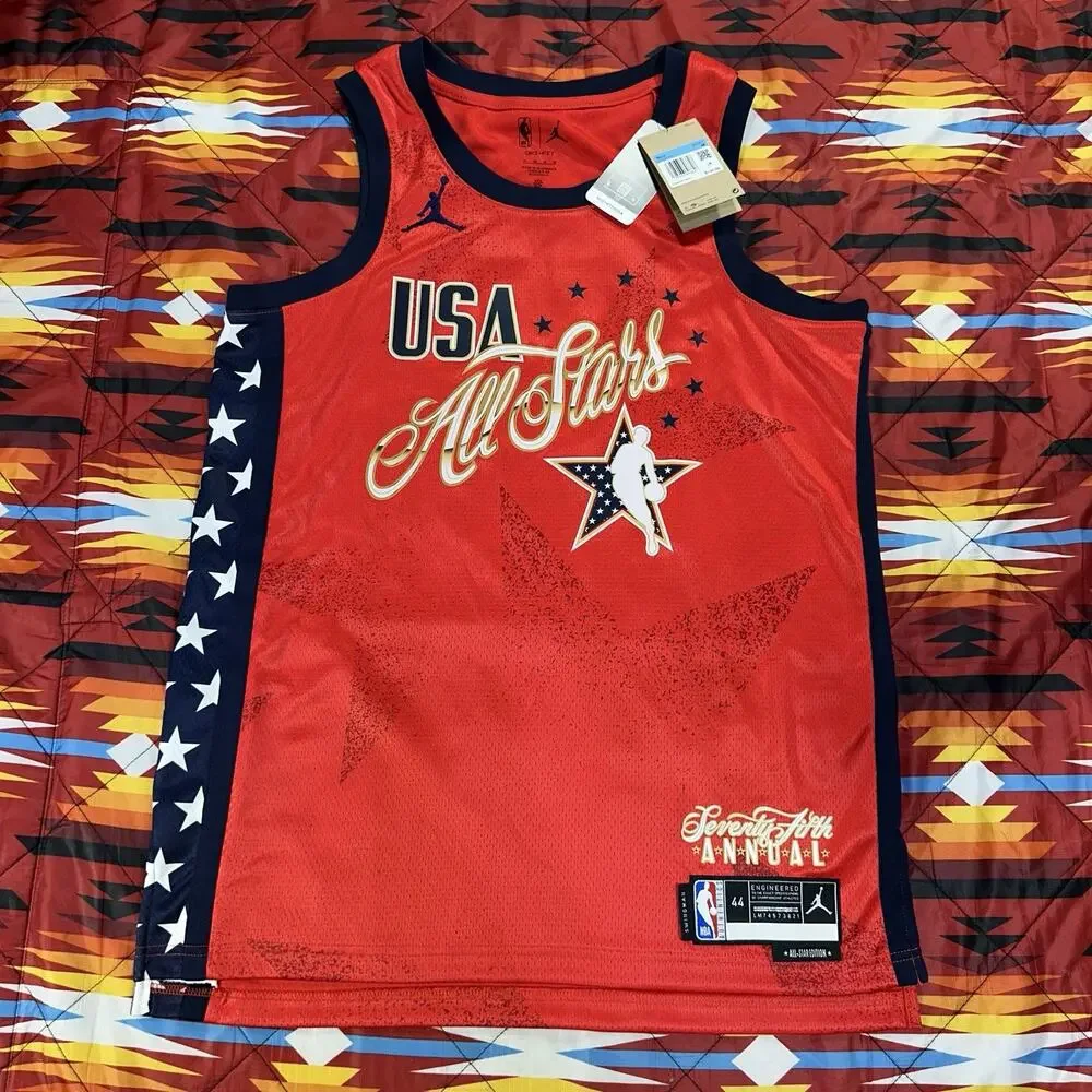 NEW YORK KNICKS Jalen Brunson 2026 NBA All Star USA Jordan Jersey Men’s Medium